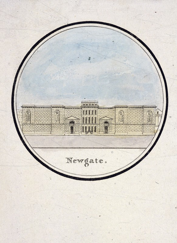 View of Newgate Prison, Old Bailey, London, 1794. Artist: Anon