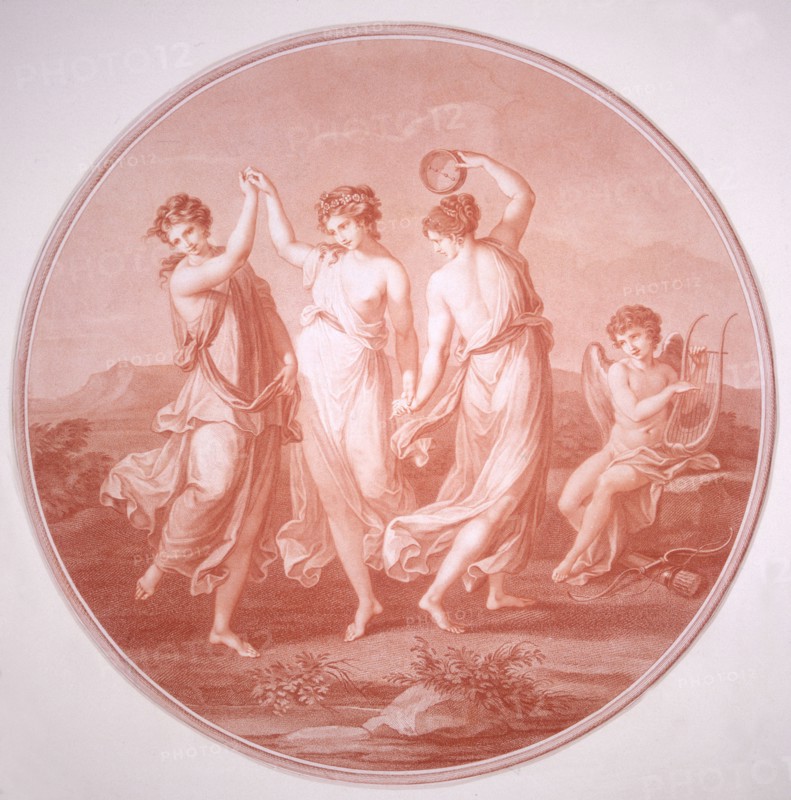 The Three Graces and Cupid', c1775-c1792. Artist: Gavrila Ivanovitch Scorodomoff