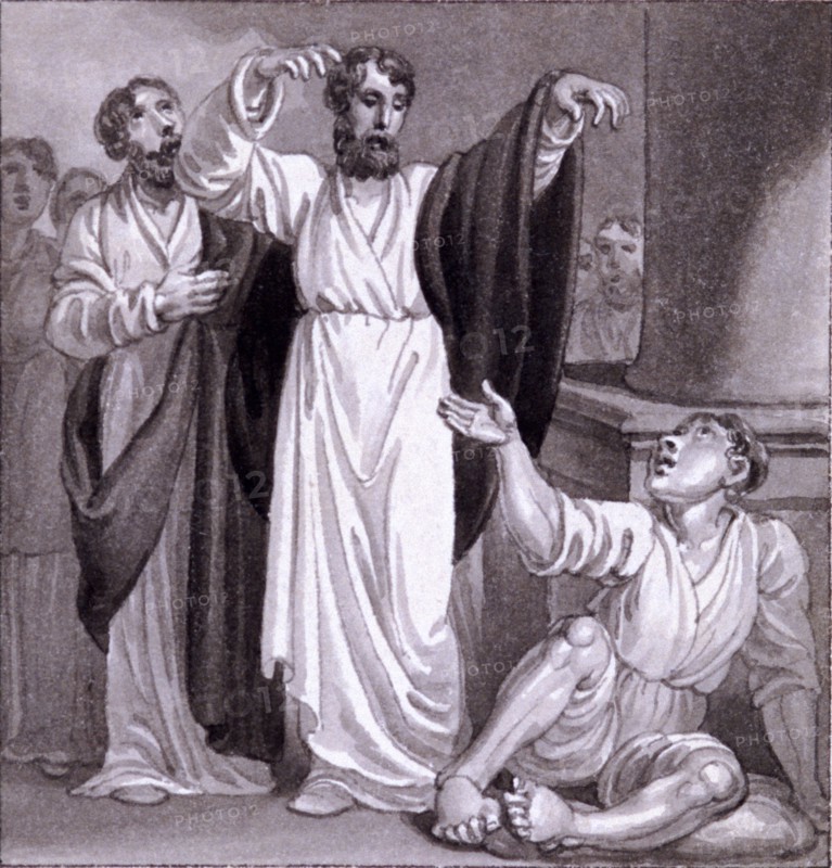 'St Peter healing the Cripple at Lystra', c1810-c1844. Artist: Henry Corbould