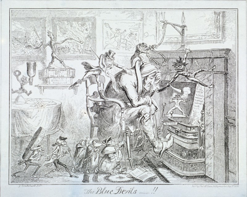 'The Blue Devils', 1835. Artist: George Cruikshank