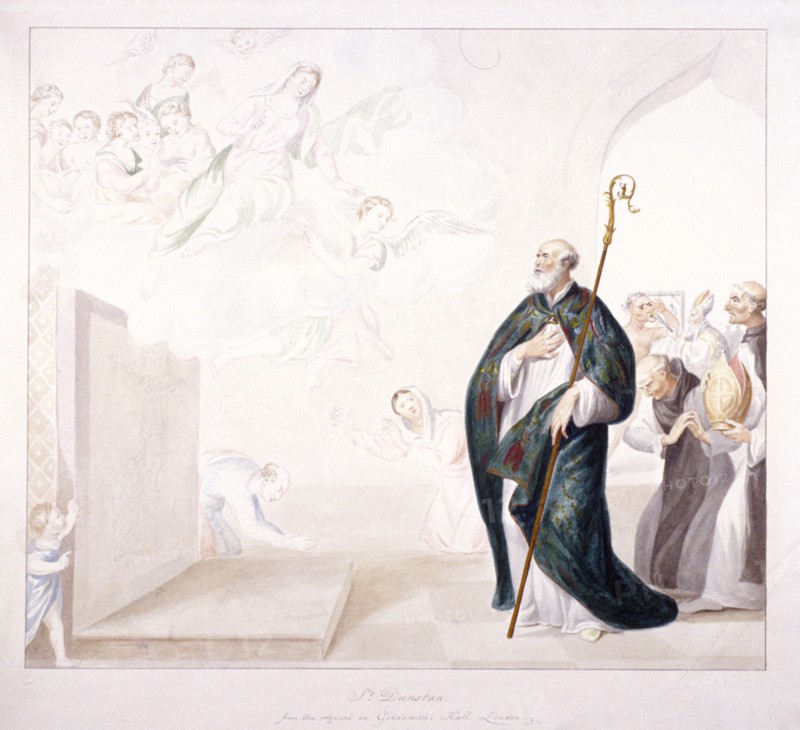 St Dunstan, c1750. Artist: GP Harding