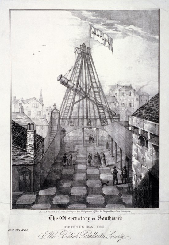 View of The Observatory in Southwark, London, 1835. Artist: Charles Bellamy