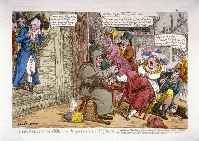 'The night mayor - or magistratical vigilance', 1816. Artist: Anon