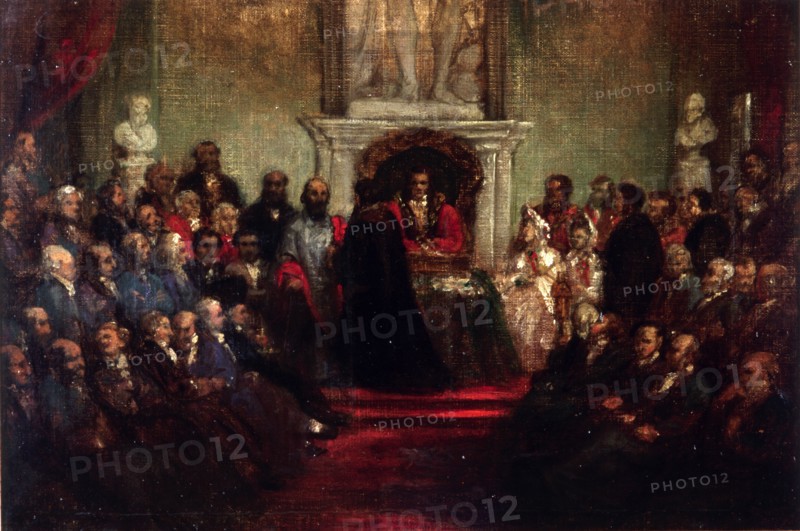 'Presentation of the Freedom of the City to General Garibaldi, April 20 1864'. Artist: Sir John Gilbert