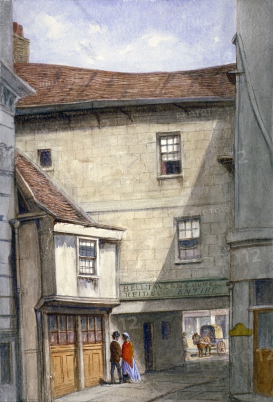 Bell Tavern, Addle Hill, London, 1868. Artist: JT Wilson