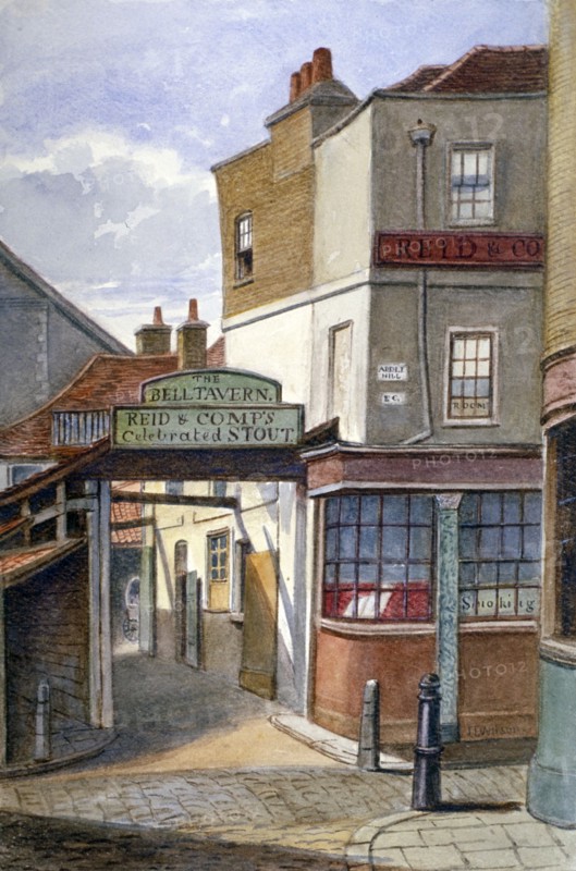 Bell Tavern, Addle Hill, London, 1868. Artist: JT Wilson