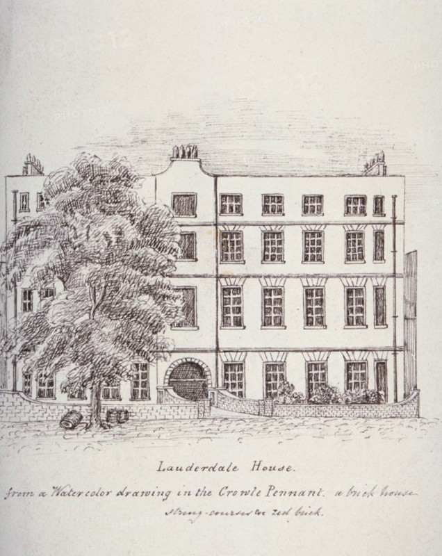 Lauderdale House, Aldersgate Street, London, c1800(?). Artist: Mary Anne Hedger