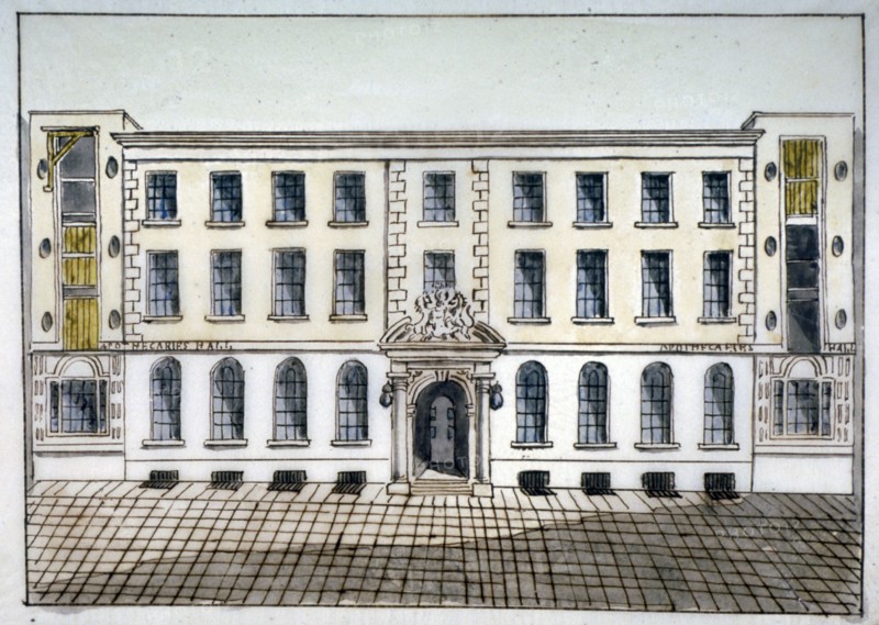 Apothecaries' Hall, City of London, 1800. Artist: Anon