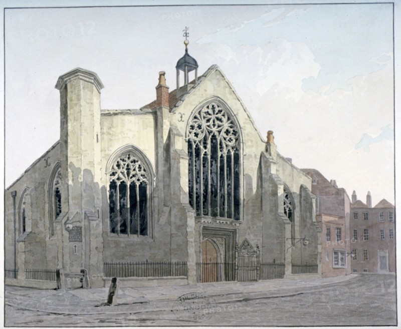 View of the west end of Austin Friars, City of London, c1780. Artist: Anon