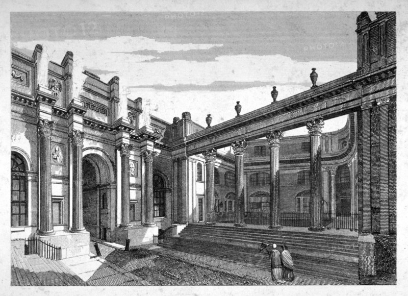 View of Lothbury Court, the Bank of England, City of London, 1809. Artist: J Burnett