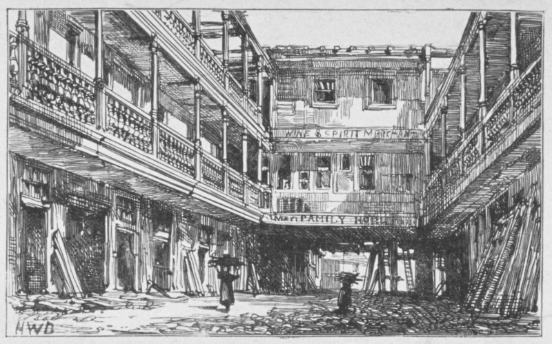 View of the Four Swans Inn, Bishopsgate, City of London, 1870. Artist: Anon