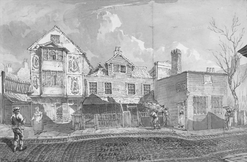 Sir Paul Pindar's House, Bishopsgate, City of London, 1817. Artist: Robert Blemmell Schnebbelie