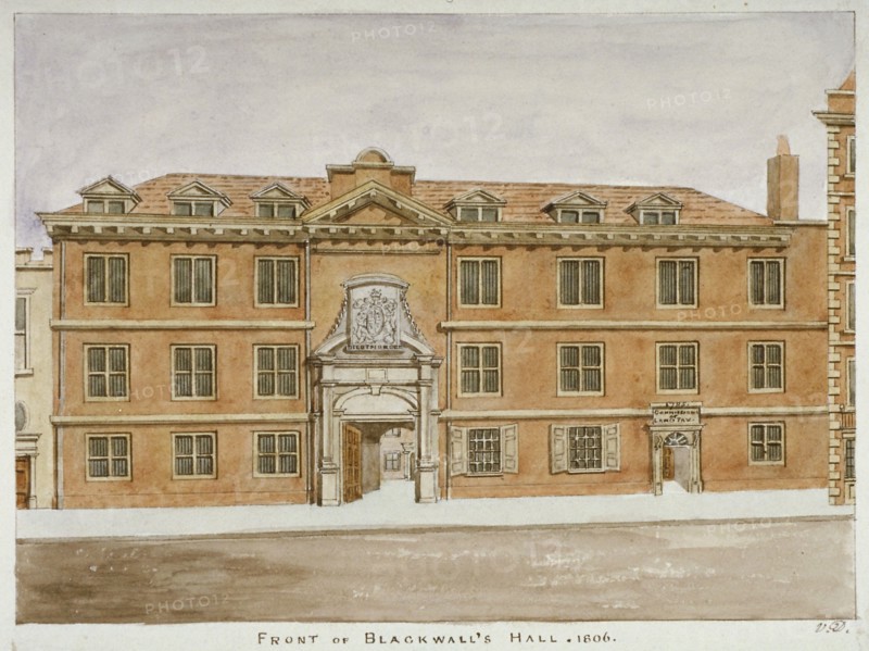 Front view of Blackwell Hall, City of London, 1806. Artist: Valentine Davis
