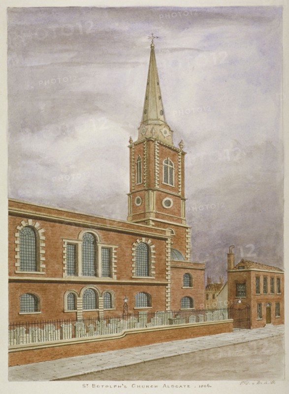 Church of St Botolph, Aldgate, City of London, 1806. Artist: Valentine Davis
