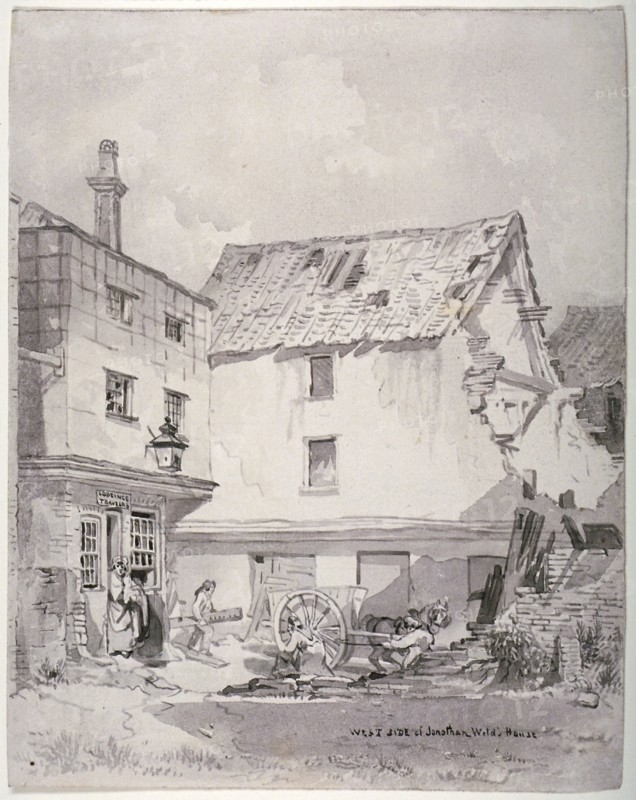Chick Lane, City of London, 1825. Creator: Robert Blemmell Schnebbelie.
