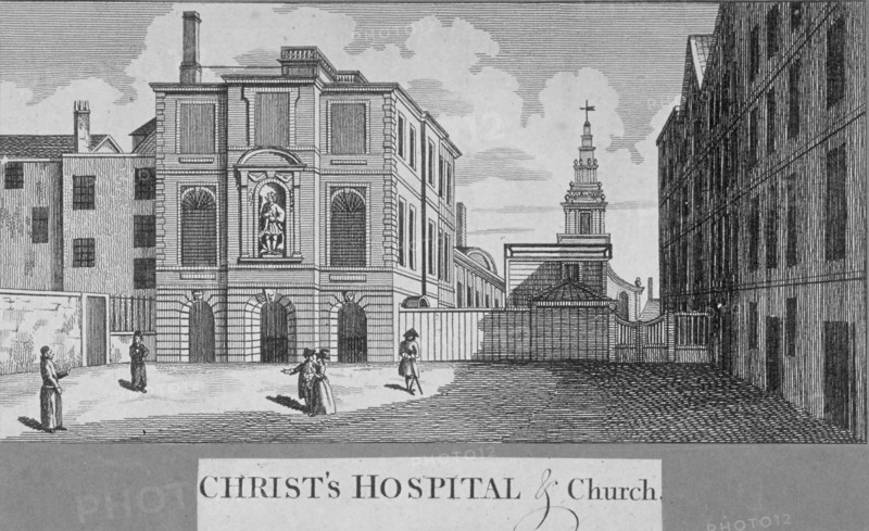 Christ's Hospital with Christ Church in the background, City of London, 1750. Artist: Taylor