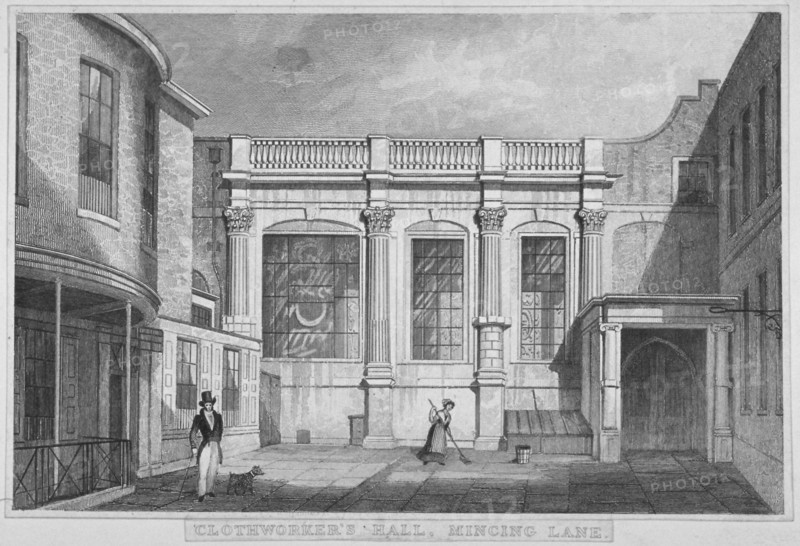 Clothworkers' Hall, Mincing Lane, City of London, 1830. Artist: W Wallis