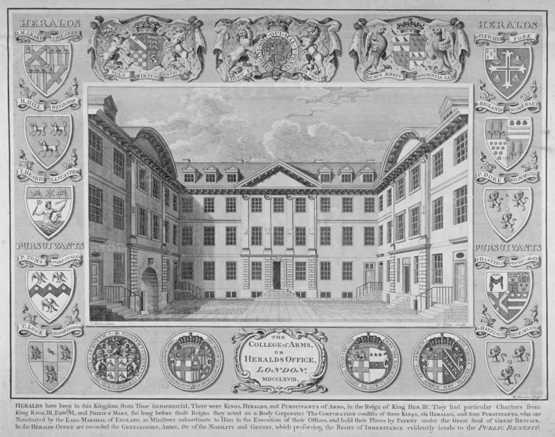 College of Arms, City of London, 1768. Artist: William Sherwin