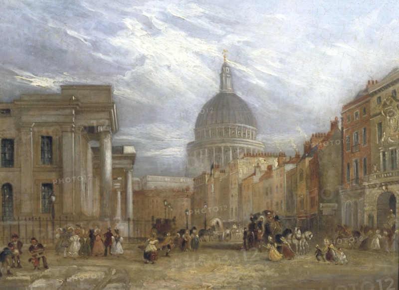 The Old General Post Office and St Martin's le Grand', 1835. Artist: George Sidney Shepherd