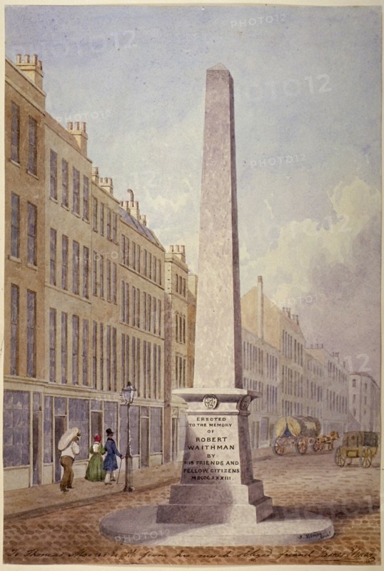 Monument at the junction of Farringdon Street and Fleet Street, City of London, 1833. Artist: James Elmes