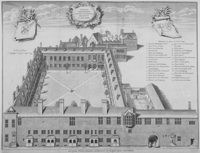 Gresham College, City of London, 1740. Creator: George Vertue.