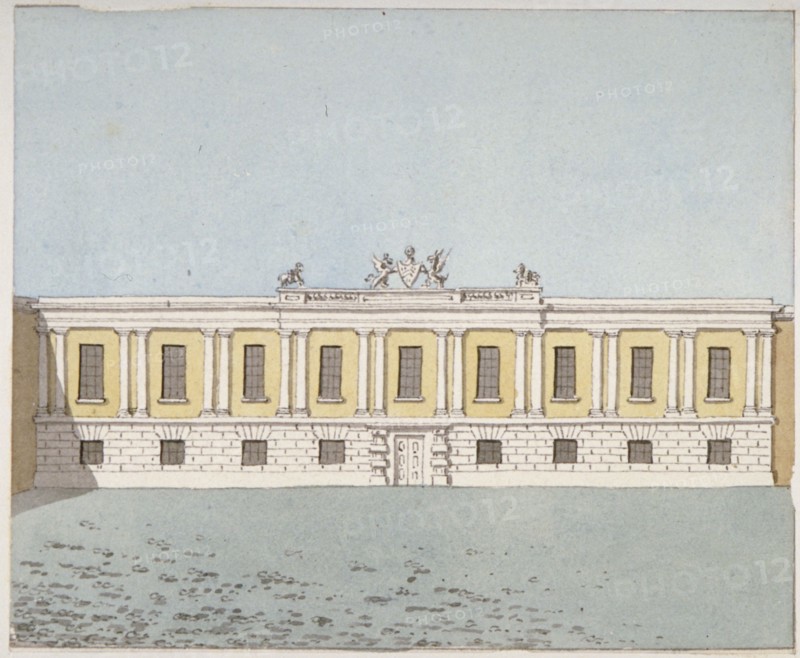 Front view of Grocers' Hall, City of London, 1820. Artist: Anon