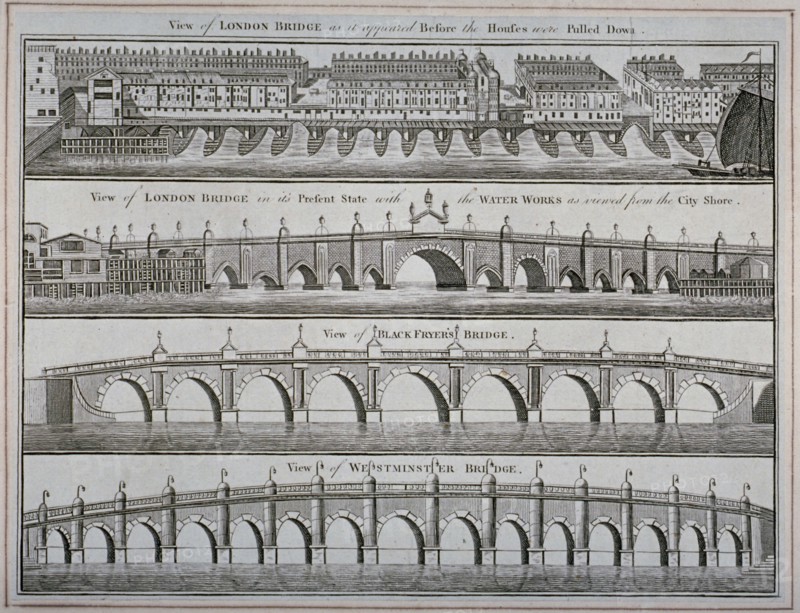 London bridges, 1760. Artist: Anon