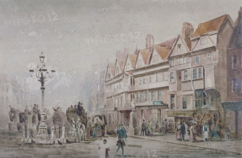 View east along the south side of Holborn and Stable Inn, London, 1860. Artist: W Allen