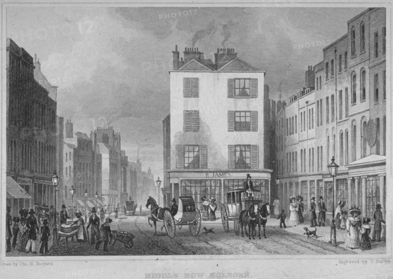 Middle Row, Holborn, London, 1829. Artist: Thomas Barber