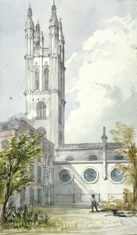 Church of St Michael, Cornhill, City of London, 1837. Artist: Robert William Billings