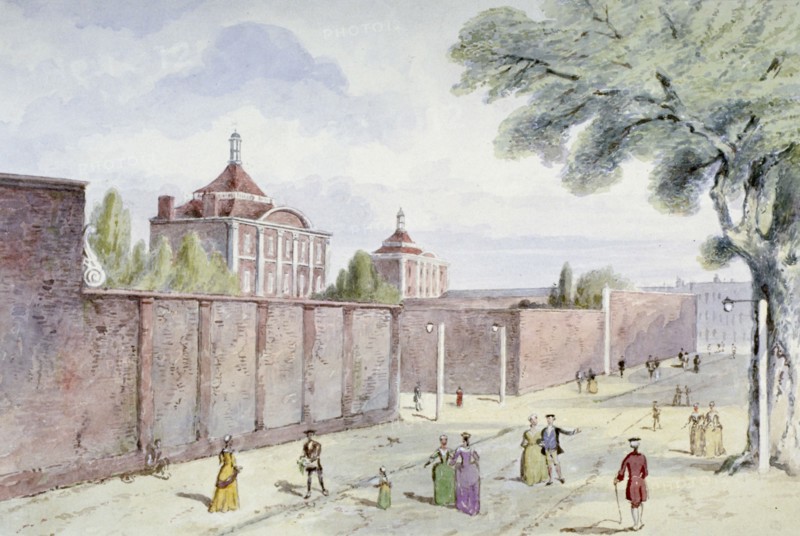 Old Bethlehem Hospital, Moorfields, City of London, 1850. Artist: Anon