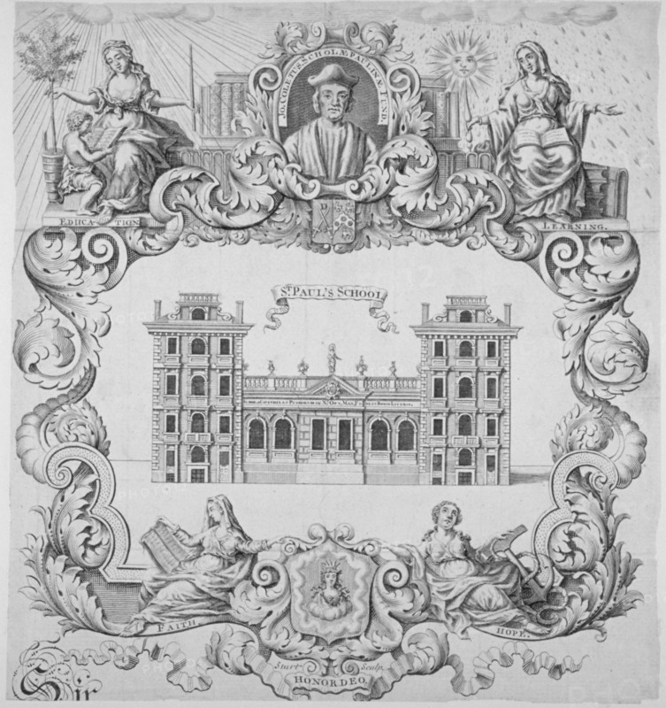 St Paul's School, City of London, 1700. Artist: John Sturt