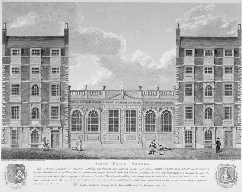 St Paul's School, City of London, 1825. Artist: Bartholomew Howlett