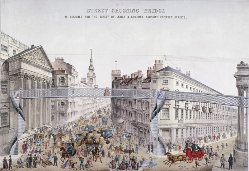 'Street Crossing Bridge', London, 1862. Artist: Anon