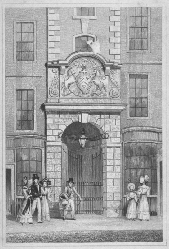 Saddlers' Hall, Cheapside, City of London, 1830. Artist: W Watkins