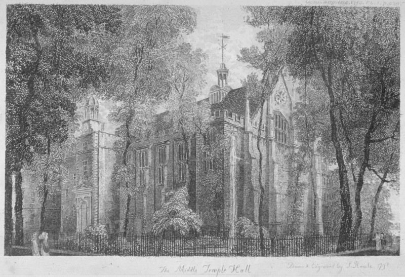 Middle Temple Hall, Middle Temple, City of London, 1798. Artist: Samuel Rawle