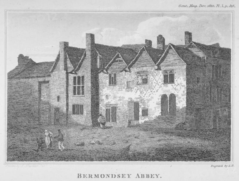 The Abbey of St Saviour, Bermondsey, Southwark, London, 1810. Artist: George Henry Andrews