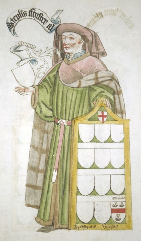 Stephen Forster, Lord Mayor of London 1454-1455, in aldermanic robes, 1450. Artist: Roger Leigh