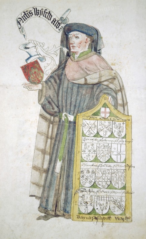 Nicholas Wyfold, Lord Mayor of London 1450-1451, in aldermanic robes, c1450. Artist: Roger Leigh