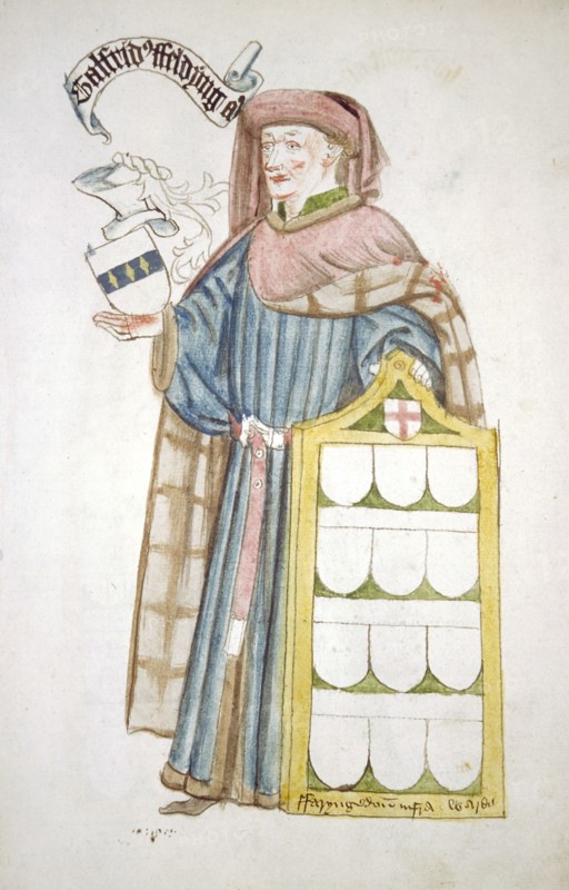 Geoffrey Feldynge, Lord Mayor of London 1452-1453, in aldermanic robes, c1450. Artist: Roger Leigh