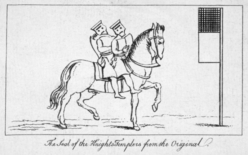 Copy of the seal of the order of the Knights Templar, Temple Church, City of London, 1800. Artist: Anon