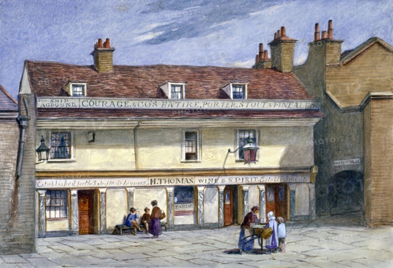 The Ship Aground public house, Wolseley Street, Bermondsey, London, c1875. Artist: JT Wilson