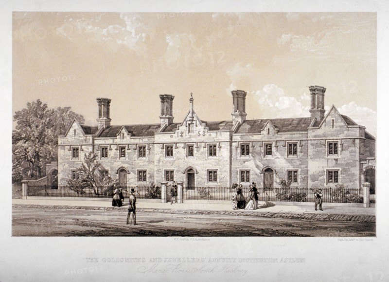 The Goldsmiths' and Jewellers' Annuity Institution, Holcroft Road, Hackney, London, 1853. Artist: Day & Son