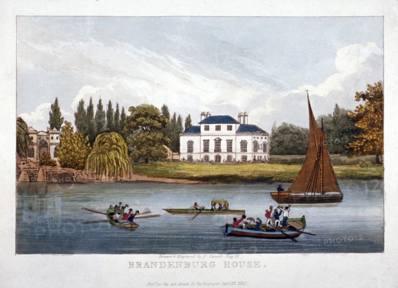 Brandenburgh House, Hammersmith, London, 1820. Artist: F Vincent