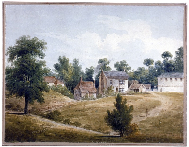 View of Kilbourn Wells spa, Belsize Road, Hampstead, London, c1850. Artist: Anon