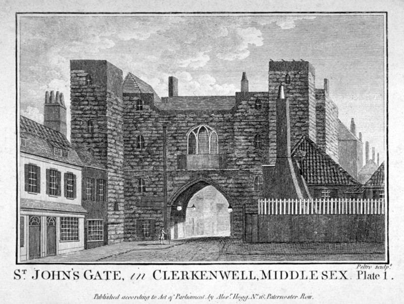 View of St John's Gate, Clerkenwell, London, c1790. Artist: John Peltro