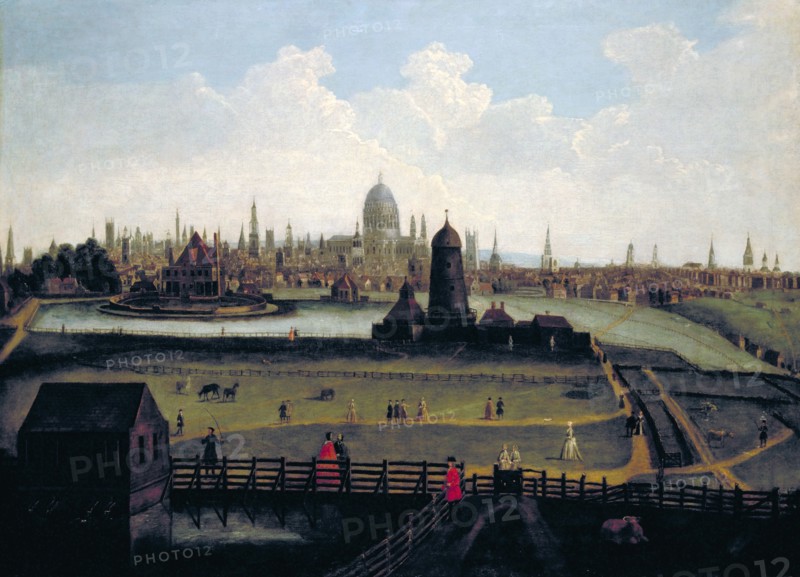 'Prospect of the City from the North', London, c1730. Artist: Anon