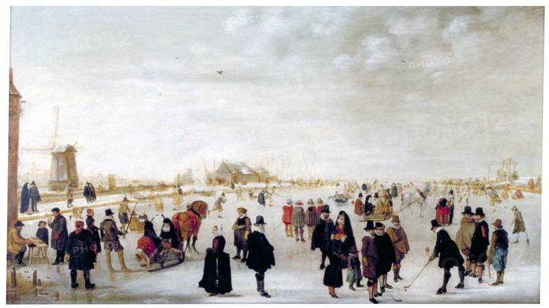 Winter landscape on the River Ijsel near Kampen', c1615. Artist: Hendrick Avercamp