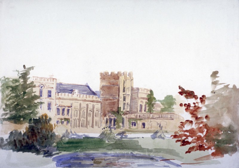 'Castle seen through trees', c1864-1930. Artist: Anna Lea Merritt
