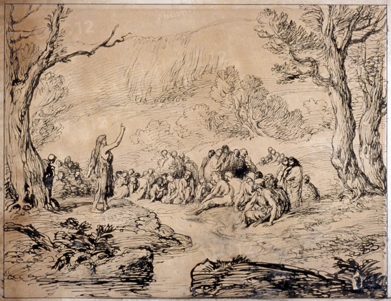 St John Preaching in the Wilderness', 1883. Artist: Sir John Gilbert